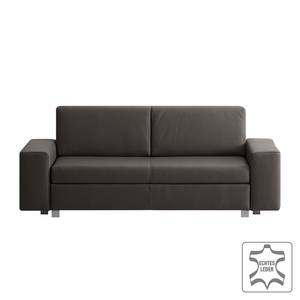 Schlafsofa Plaza Echtleder Bisonbraun - Breite: 178 cm - Keine Funktion