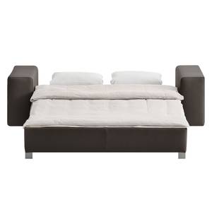 Schlafsofa Plaza Echtleder Bisonbraun - Breite: 178 cm - Keine Funktion