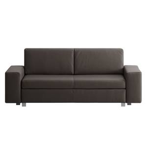 Schlafsofa Plaza Echtleder Bisonbraun - Breite: 198 cm - Keine Funktion