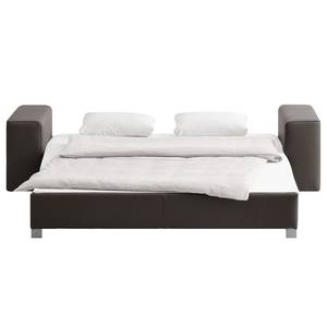 Schlafsofa Plaza Echtleder Bisonbraun - Breite: 198 cm - Keine Funktion