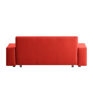 Schlafsofa Plaza Echtleder Echtleder - Rot - Breite: 178 cm - Keine Funktion