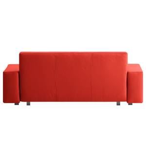 Canapé convertible Plaza Cuir véritable - Rouge - Largeur : 228 cm - Sans fonction