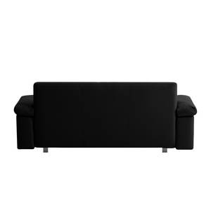 Canapé convertible Plaza Cuir véritable - Noir - Largeur : 172 cm - Accoudoir réglable