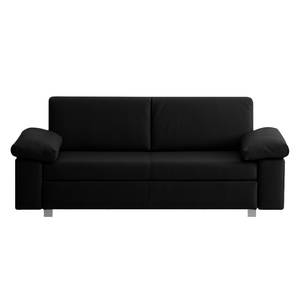 Canapé convertible Plaza Cuir véritable - Noir - Largeur : 192 cm - Accoudoir réglable