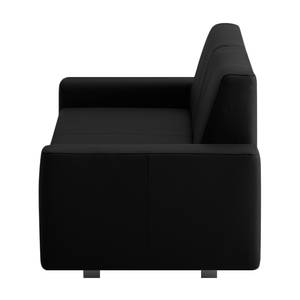 Schlafsofa Plaza Echtleder Schwarz - Breite: 198 cm - Keine Funktion