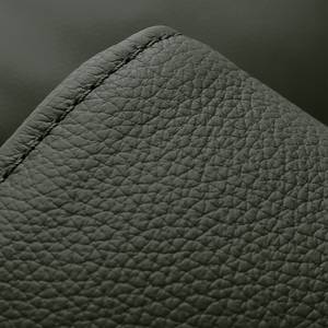 Divano letto Plaza Vera pelle - Verde abete - Larghezza: 192 cm - Bracciolo regolabile