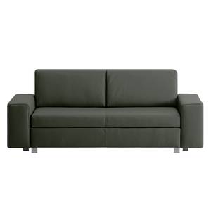 Schlafsofa Plaza Echtleder Echtleder - Tannengrün - Breite: 198 cm - Keine Funktion