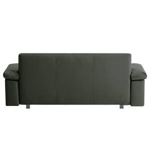 Schlafsofa Plaza Echtleder Echtleder - Tannengrün - Breite: 222 cm - Armlehne verstellbar