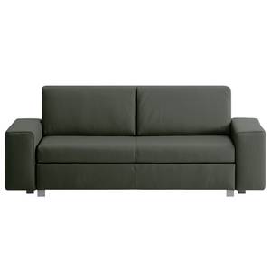 Schlafsofa Plaza Echtleder Echtleder - Tannengrün - Breite: 228 cm - Keine Funktion