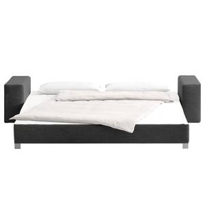 Canapé convertible Plaza Tissu - Anthracite - Largeur : 228 cm - Sans fonction