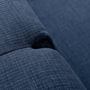 Slaapbank Plaza geweven stof - Blauw - Breedte: 172 cm - Armleuningen verstelbaar