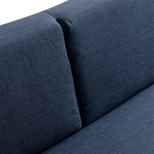 Schlafsofa Plaza Webstoff Blau - Breite: 222 cm - Armlehne verstellbar