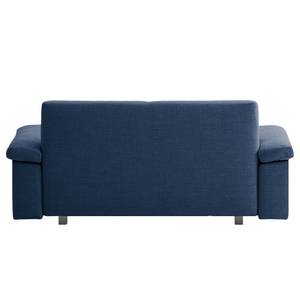 Canapé convertible Plaza Tissu - Bleu - Largeur : 222 cm - Accoudoir réglable