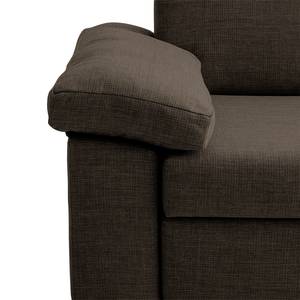 Schlafsofa Plaza Webstoff Webstoff - Braun - Breite: 222 cm - Armlehne verstellbar