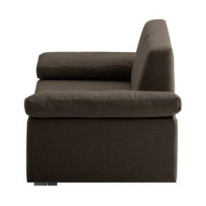 Schlafsofa Plaza Webstoff Webstoff - Braun - Breite: 222 cm - Armlehne verstellbar