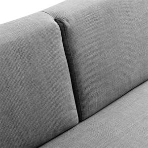 Canapé convertible Plaza Tissu - Gris clair - Largeur : 192 cm - Accoudoir réglable