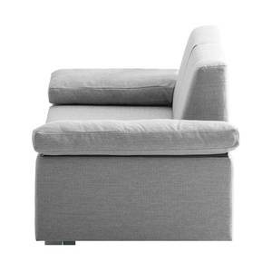 Canapé convertible Plaza Tissu - Gris clair - Largeur : 192 cm - Accoudoir réglable