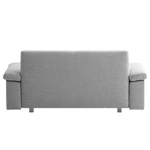 Canapé convertible Plaza Tissu - Gris clair - Largeur : 222 cm - Accoudoir réglable