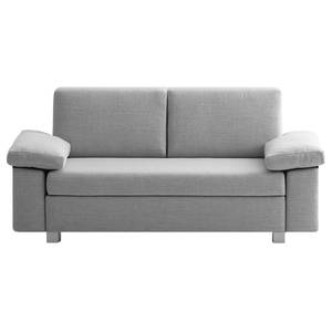 Schlafsofa Plaza Webstoff Lichtgrau - Breite: 222 cm - Armlehne verstellbar