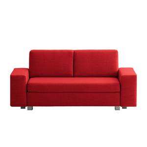 Canapé convertible Plaza Tissu - Rouge - Largeur : 178 cm - Sans fonction