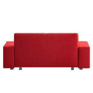 Canapé convertible Plaza Tissu - Rouge - Largeur : 198 cm - Sans fonction