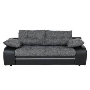 Schlafsofa Rainbowlight (mit LED-Beleuchtung) - Kunstleder/Strukturstoff - Schwarz