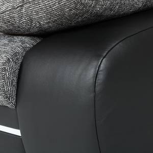 Canapé convertible Rainbowlight Imitation cuir / Tissu structuré - Noir