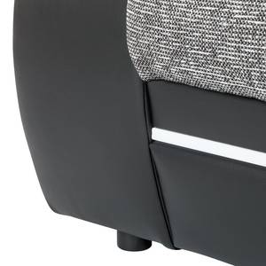 Canapé convertible Rainbowlight Imitation cuir / Tissu structuré - Noir