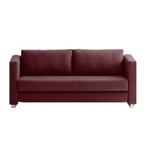 Schlafsofa Randa Echtleder Bordeaux - Breite: 202 cm