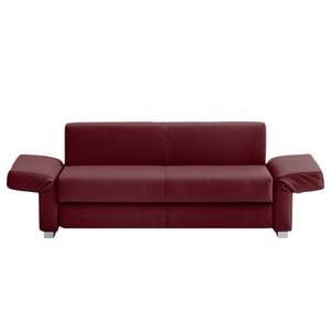 Schlafsofa Randa Echtleder Bordeaux - Breite: 202 cm