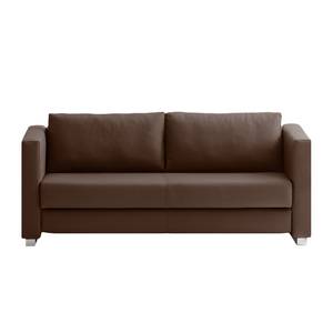 Schlafsofa Randa Echtleder Espresso - Breite: 202 cm