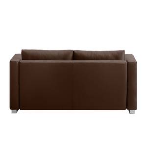 Canapé convertible Randa Cuir véritable - Expresso - Largeur : 202 cm