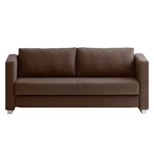 Schlafsofa Randa Echtleder Echtleder - Espresso - Breite: 202 cm