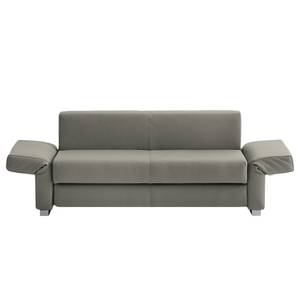 Schlafsofa Randa Echtleder Echtleder - Grau - Breite: 202 cm