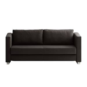 Schlafsofa Randa Echtleder Kaffeebraun - Breite: 202 cm