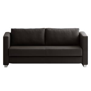 Schlafsofa Randa Echtleder Echtleder - Kaffeebraun - Breite: 202 cm