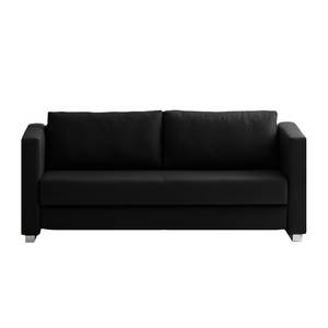 Schlafsofa Randa Echtleder Echtleder - Schwarz - Breite: 202 cm