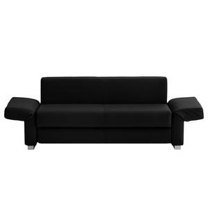 Canapé convertible Randa Cuir véritable - Noir - Largeur : 202 cm