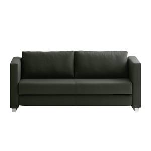 Schlafsofa Randa Echtleder Tannengrün - Breite: 202 cm