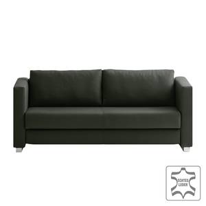 Schlafsofa Randa Echtleder Tannengrün - Breite: 202 cm