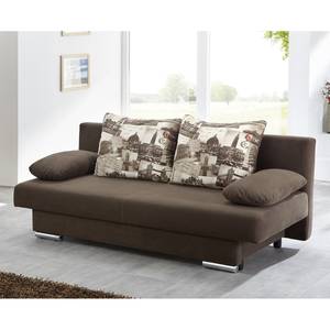 Canapé convertible Rijeka Tissu taupe - Marron