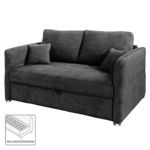 Schlafsofa Billimora Microfaser Dunkelgrau - Breite: 213 cm