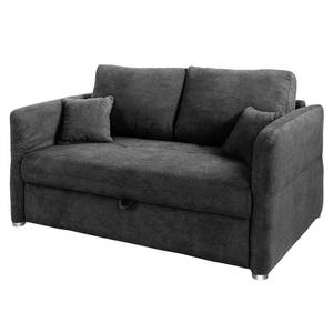 Schlafsofa Billimora Microfaser Dunkelgrau - Breite: 213 cm