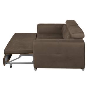 Canapé convertible Sneem Microfibre - Gris marron