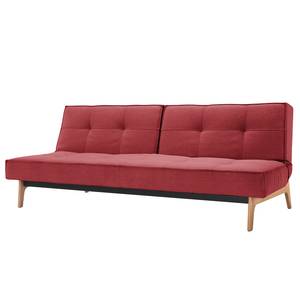 Schlafsofa Splitback Eik Webstoff Stoff Twist: Rust Red