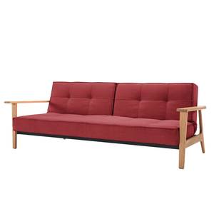 Schlafsofa Splitback Frej I Webstoff Stoff Twist: Rust Red