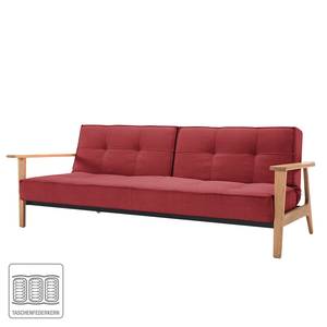 Schlafsofa Splitback Frej I Webstoff Stoff Twist: Rust Red