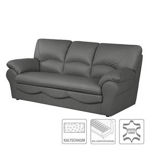 Schlafsofa Torsby mit Matratze Echtleder Anthrazit