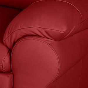 Schlafsofa Torsby mit Matratze Echtleder Rot