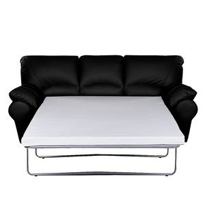 Schlafsofa Torsby Echtleder Schwarz